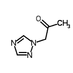 structure of CAS# 64882-52-6, 1-(1H-1,2,4-Triazol-1-yl)acetone;1-(1,2,4-triazolyl)acetone;1-(1H-1,2,4-triazol-1-yl)propan-2-one;MFCD08691415