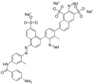 CAS 登录号：65000-30-8， 7-[4-[4-[4-[(4-氨基苯甲酰)氨基]-2-甲基-苯基]偶氮-7-磺酸-萘-1-基]偶氮-2-甲基-苯基]偶氮萘-1,3-二磺酸三钠