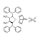 CAS#: 65012-74-0， (Bicyclo[2.2.1]hepta-2,5-diene)[(2S,3S)-bis(diphenylphosphino)butane]rhodium(I) perchlorate