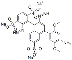CAS#: 65036-59-1， Trisodium 2-[4-(4-Amino-2,5-Dimethoxy-Phenyl)Diazenyl-6-Sulfonato-Naphthalen-1-Yl]Diazenylbenzene-1,4-Disulfonate