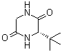 structure of CAS# 65050-07-9, (S)-3-Tert-Butyl-2,5-Piperazinedione;(3S)-3-Tert-Butylpiperazine-2,5-Quinone;St5405156;(S)-3-Tert-Butyl-2,5-Piperazinedione