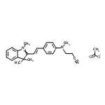 CAS#: 65122-06-7， 2-[(E)-2-{4-[(2-Cyanoethyl)(methyl)amino]phenyl}vinyl]-1,3,3-trimethyl-3H-indolium acetate