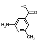 结构式 CAS# 65169-64-4, 2-氨基-6-甲基异烟酸