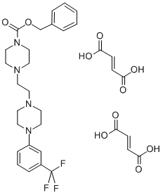 CAS#: 65274-83-1， 4-(2-(4-(3-(Trifluoromethyl)Phenyl)-1-Piperazinyl)Ethyl)-1-Piperazinecarboxylic Acid Phenylmethyl Ester (E)-2-Butenedioate (1:2)