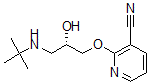 CAS 登录号:65321-41-7, 2-(3-叔-丁基氨基-2-羟基丙氧基)-3-氰基吡啶