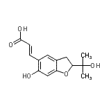 CAS#: 6544-81-6， (2E)-3-[6-Hydroxy-2-(2-Hydroxy-2-Propanyl)-2,3-Dihydro-1-Benzofuran-5-Yl]Acrylic Acid
