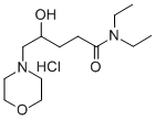 CAS 登录号：65446-85-7， N,N-二乙基-gamma-羟基-4-吗啉戊酰胺单盐酸盐