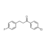 结构式 CAS# 654673-24-2, 1-(4-氯苯基)-3-(4-氟苯基)-1-丙酮