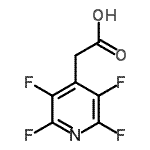 结构式 CAS# 65697-73-6, (2,3,5,6-四氟-4-吡啶基)乙酸