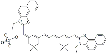 CAS#: 65767-29-5， 3-Ethyl-2-[[3-[3-[3-[(3-Ethylnaphtho[2,1-d]Thiazol-2(3H)-Ylidene)Methyl]-5,5-Dimethyl-2-Cyclohexen-1-Ylidene]-1-Propenyl]-5,5-Dimethyl-2-Cyclohexen-1-Ylidene]Methyl]-Naphtho[2,1-d]Thiazolium Perchlorate