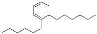 structure of CAS# 65910-04-5, 1,2-Dihexyl-Benzene;1,2-DIHEXYLBENZENE