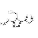 CAS#: 660417-24-3， 4-Ethyl-3-(methylsulfanyl)-5-(2-thienyl)-4H-1,2,4-triazole