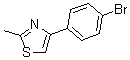 structure of CAS# 66047-74-3, 4-(4-Bromophenyl)-2-Methyl-Thiazole;4-(4-Bromophenyl)-2-Methyl-Thiazole;4-(4-Bromophenyl)-2-Methylthiazole;St5428605