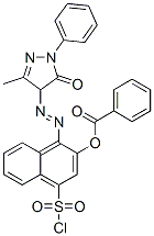 CAS#: 66104-73-2， 3-(Benzoyloxy)-4-[(4,5-Dihydro-3-Methyl-5-Oxo-1-Phenyl-1H-Pyrazol-4-Yl)Azo]Naphthalene-1-Sulphonyl Chloride