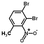 structure of CAS# 66126-16-7, 1,2-dibromo-4-methyl-3-nitro-benzene;1,2-Bis-bromomethyl-3-nitro-benzene