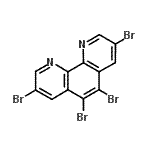结构式 CAS# 66127-00-2, 3,5,6,8-四溴-1,10-菲咯啉