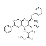 CAS#: 66141-63-7， Benzyl 2-acetamido-4,6-O-benzylidene-2-deoxy-3-O-(1-methoxy-1-oxo-2-propanyl)-beta-D-glucopyranoside