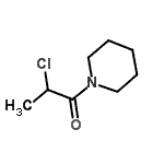 结构式 CAS# 66203-96-1, 2-氯-1-(1-哌啶基)-1-丙酮