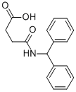 structure of CAS# 6622-07-7, N-Benzhydryl-Succinamic Acid;4-[Di(Phenyl)Methylamino]-4-Oxo-Butanoic Acid;4-[Di(Phenyl)Methylamino]-4-Keto-Butyric Acid;Sbb012233