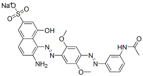 CAS#: 66236-90-6， Sodium 5-[[4-[(3-Acetamidophenyl)Azo]-2,5-Dimethoxyphenyl]Azo]-6-Amino-4-Hydroxynaphthalene-2-Sulphonate