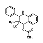 CAS#: 66427-61-0， 3,3-Dimethyl-2-phenyl-1,2,3,4-tetrahydro-4-quinolinyl acetate