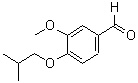 结构式 CAS# 66488-79-7, 3-甲氧基-4-(2-甲基丙氧基)-苯甲醛
