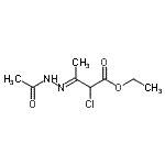 结构式 CAS# 66552-43-0, 乙基(3E)-3-(乙酰基亚肼基)-2-氯丁酸酯