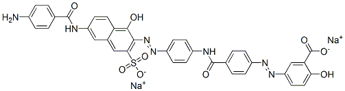 CAS#: 6661-26-3， Disodium 5-[[4-[[[4-[[6-[(4-Aminobenzoyl)Amino]-1-Hydroxy-3-Sulphonato-2-Naphthyl]Azo]Phenyl]Amino]Carbonyl]Phenyl]Azo]Salicylate