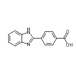 结构式 CAS# 66631-29-6, 4-(1H-苯并咪唑-2-基)苯甲酸