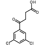 结构式 CAS# 66740-88-3, 4-(3,5-二氯苯基)-4-氧代丁酸
