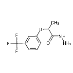 structure of CAS# 667413-01-6, 2-[3-(Trifluoromethyl)phenoxy]propanehydrazide;2-[3-(trifluoromethyl)phenoxy]propanehydrazide;2-[3-(Trifluoromethyl)phenoxy]propanohydrazide;MFCD03423122