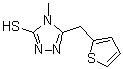 结构式 CAS# 667435-87-2, 4-甲基-5-(2-噻吩基甲基)-4H-1,2,4-三唑-3-硫醇