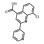 结构式 CAS# 667436-24-0, 8-氯-2-(3-吡啶基)-4-喹啉羧酸