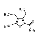 CAS#: 667865-16-9， 5-Cyano-3,4-diethyl-2-thiophenecarboxamide