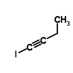 结构式 CAS# 66794-29-4, 1-碘-1-丁炔