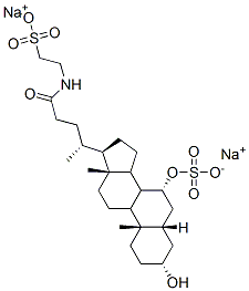 CAS#: 66874-12-2， Disodium 2-[[(4R)-4-[(3R,5S,7R,10S,13R,17R)-3-Hydroxy-10,13-Dimethyl-7-Sulfonatooxy-2,3,4,5,6,7,8,9,11,12,14,15,16,17-Tetradecahydro-1H-Cyclopenta[a]Phenanthren-17-Yl]Pentanoyl]Amino]Ethanesulfonate