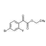 structure of CAS# 668970-56-7, Ethyl (4-bromo-2-fluorophenyl)(oxo)acetate;Ethyl 4-bromo-2-fluorobenzoylformate;MFCD09801388