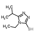 结构式 CAS# 66921-11-7, 4-乙基-5-异丙基-4H-1,2,4-三唑-3-硫醇