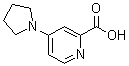 结构式 CAS# 66933-69-5, 4-(1-吡咯烷基)-2-吡啶羧酸