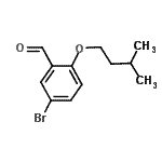 结构式 CAS# 669739-11-1, 5-溴-2-(3-甲基丁氧基)苯甲醛
