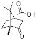 structure of CAS# 6703-31-7, 4,7,7-Trimethyl-3-Oxo-Bicyclo[2.2.1]Heptane-1-Carboxylic Acid;(1R,4S)-4,7,7-Trimethyl-3-Oxo-Norbornane-1-Carboxylate;(1R,4S)-4,7,7-Trimethyl-3-Oxo-1-Norbornanecarboxylate;(1R,4S)-3-Keto-4,7,7-Trimethyl-Norbornane-1-Carboxylate