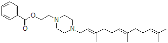 CAS#: 67031-64-5， 2-[4-(3,7,11-Trimethyl-2,6,10-Dodecatrienyl)-1-Piperazinyl]Ethyl Benzoate