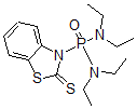 CAS#: 67154-33-0， N,N,N',N'-Tetraethyl-P-(2-thioxo-1,3-benzothiazol-3(2H)-yl)phosphonic diamide