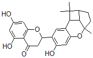 CAS#: 67172-84-3， 2-(1a,2,3,3a,8b,8c-Hexahydro-6-Hydroxy-1,1,3alpha-Trimethyl-4-Oxa-1H-Benzo[f]Cyclobut[cd]Inden-7-Yl)-2,3-Dihydro-5,7-Dihydroxy-4H-1-Benzopyran-4-One
