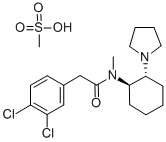 结构式 CAS# 67198-13-4, 反式-(-3,4-二氯-N-甲基-N-[2-(1-吡咯烷基)环己基]苯乙酰胺盐酸盐