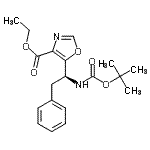 CAS#: 672310-08-6， Ethyl 5-[(1S)-1-({[(2-methyl-2-propanyl)oxy]carbonyl}amino)-2-phenylethyl]-1,3-oxazole-4-carboxylate