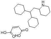 structure of CAS# 6724-53-4, Perhexiline Maleate Salt;2-[2,2-Dicyclohexylethyl]Piperidine Maleate Salt;Mls000028601;Smr000058713