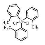 structure of CAS# 6729-60-8, Dichloro[tris(2-methylphenyl)]-lambda<sup>5</sup>-bismuthane;DICHLORO(TRI-O-TOLYL)BISMUTH;Tri-o-tolylbismuth Dichloride