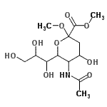 CAS#: 6730-43-4， Dimethyl 5-acetamido-3,5-dideoxy-6-(1,2,3-trihydroxypropyl)hex-2-ulopyranosidonate