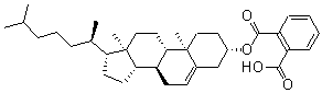 结构式 CAS# 6732-01-0, 胆甾-5-烯-3beta-基邻苯二甲酸单酯